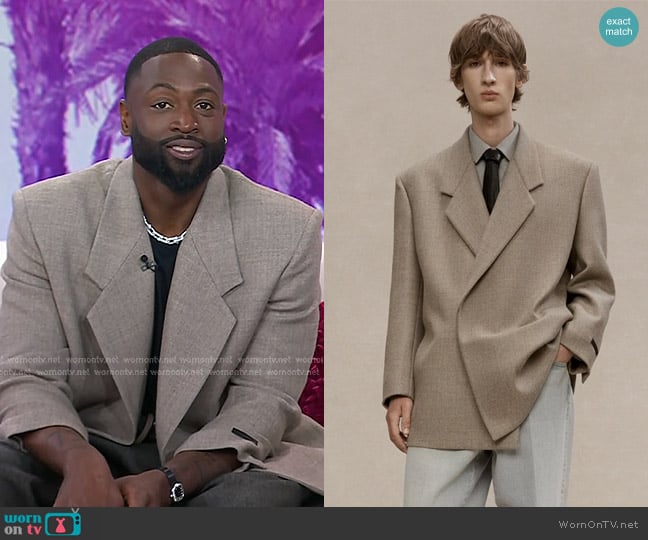 Fear Of God Heavy Wool Twill Relaxed Blazer worn by Dwyane Wade on Today