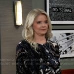 Felicia’s wavy print dress on General Hospital