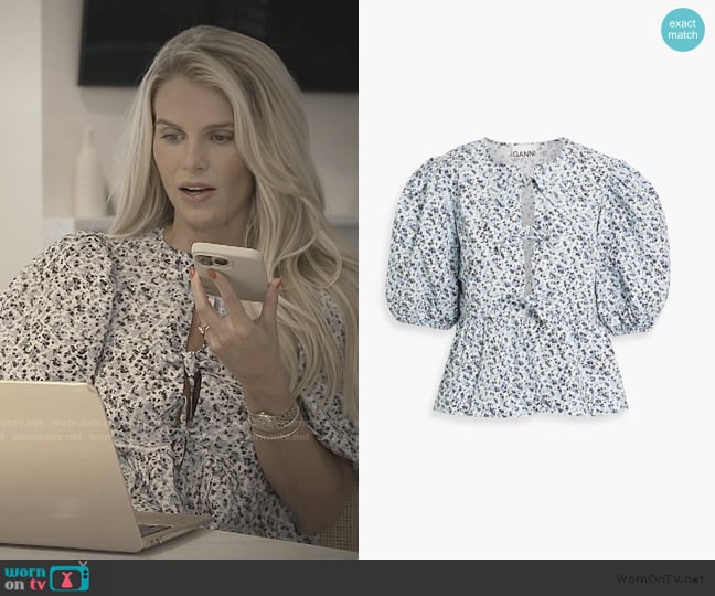 Madison’s floral print puff sleeve top on Southern Charm