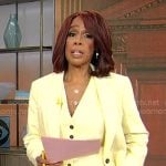 Gayle King’s yellow pinstripe suit on CBS Mornings