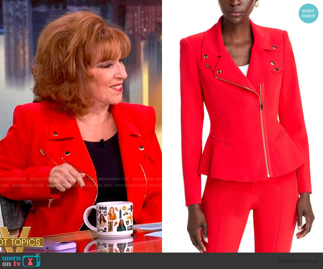 Generation Love Selah Crepe Moto Jacket worn by Joy Behar on The View