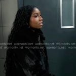 Trina’s black fur jacket on General Hospital