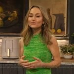 Giada De Laurentiis’s green tweed dress on The Drew Barrymore Show