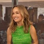 Giada De Laurentiis's green tweed dress on The Drew Barrymore Show