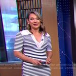 Ginger’s striped crochet trim dress on Good Morning America