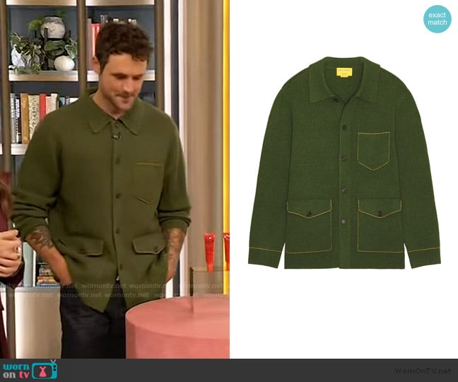 Guest in Residence Industry Collared Jacket worn by Dylan Efron on The Drew Barrymore Show