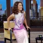 Gugu Mbatha-Raw’s printed dress on Live with Kelly and Mark