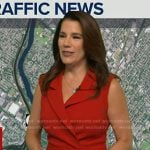 Heather’s red sleeveless blazer dress on Good Morning America