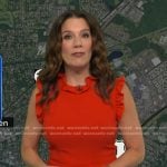 Heather’s red ruffle trim dress on Good Morning America