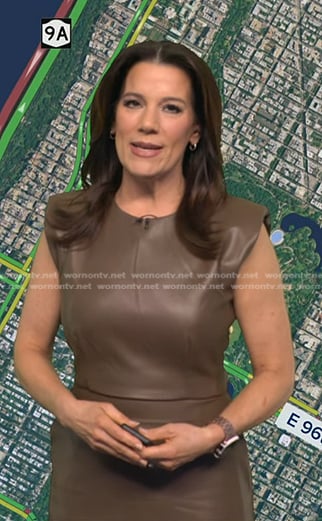 Heather's brown leather dress on Good Morning America