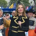 Savannah’s black military coat on Today