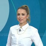 Iliza Shlesinger’s white cropped shirt on Today