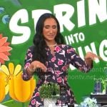 Elizabeth Werner’s blue and pink floral dress on CBS Mornings