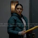 Stella's teal green puffer jacket on Chicago Fire