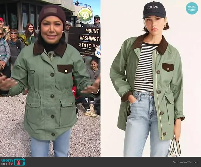 J. Crew Classic Field Jacket in Pale Cypruss worn by Stephanie Ramos on Good Morning America