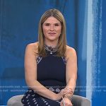 Jenna’s navy print midi dress on Today