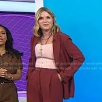 Jenna’s red blazer and wide leg pants on Today