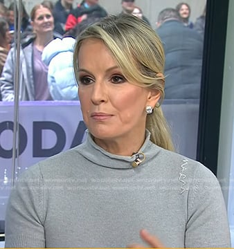 Dr. Jennifer Ashton’s grey turtleneck and white over the knee boots on Today