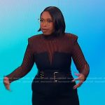 Jennifer’s bodysuit and strapless jumpsuit on The Jennifer Hudson Show