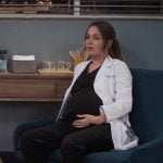 Jo’s black platform striped sneakers on Greys Anatomy