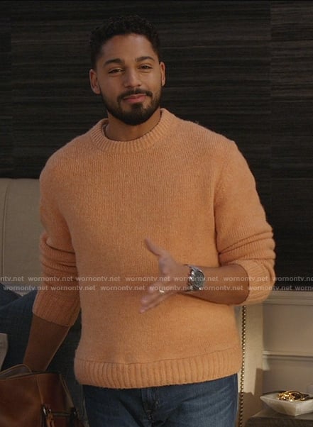 Jordan's orange knit sweater on All American