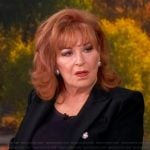 Joy black double breasted blazer on The View