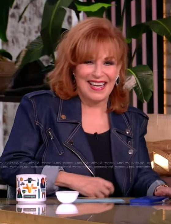 Joy's denim moto jacket on The View