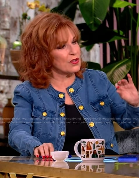 Joy’s denim jacket with buttons on The View