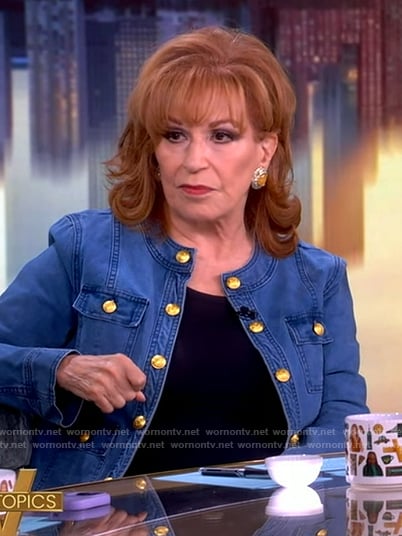 Joy's denim jacket with buttons on The View