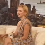 Julia Schlaepfer’s floral print one shoulder dress on The Drew Barrymore Show