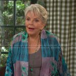 Julie’s mixed floral print kimono jacket on Days of our Lives