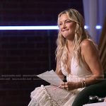 Kate Hudson’s white lace tiered dress on The Voice