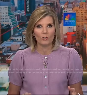 Kate’s pink short sleeve cardigan on NBC News Daily
