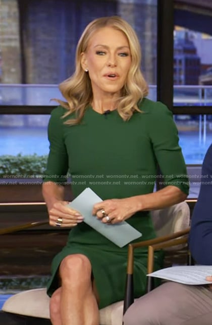 Kelly's green dress on Live with Kelly and Ryan