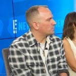 Ken Urker’s check print shirt on E! News