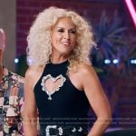 Kimberly Schlapman’s embellished heart cutout top on The Voice