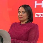 Alejandra’s red knit dress on Today