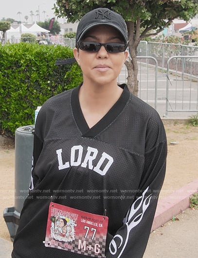 Kourtney’s black Lord jersey on The Kardashians