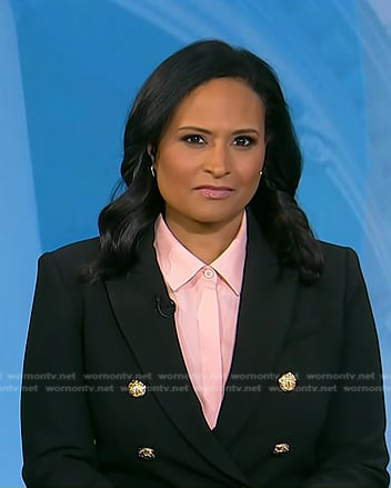 Kristen’s black double breasted blazer on Today