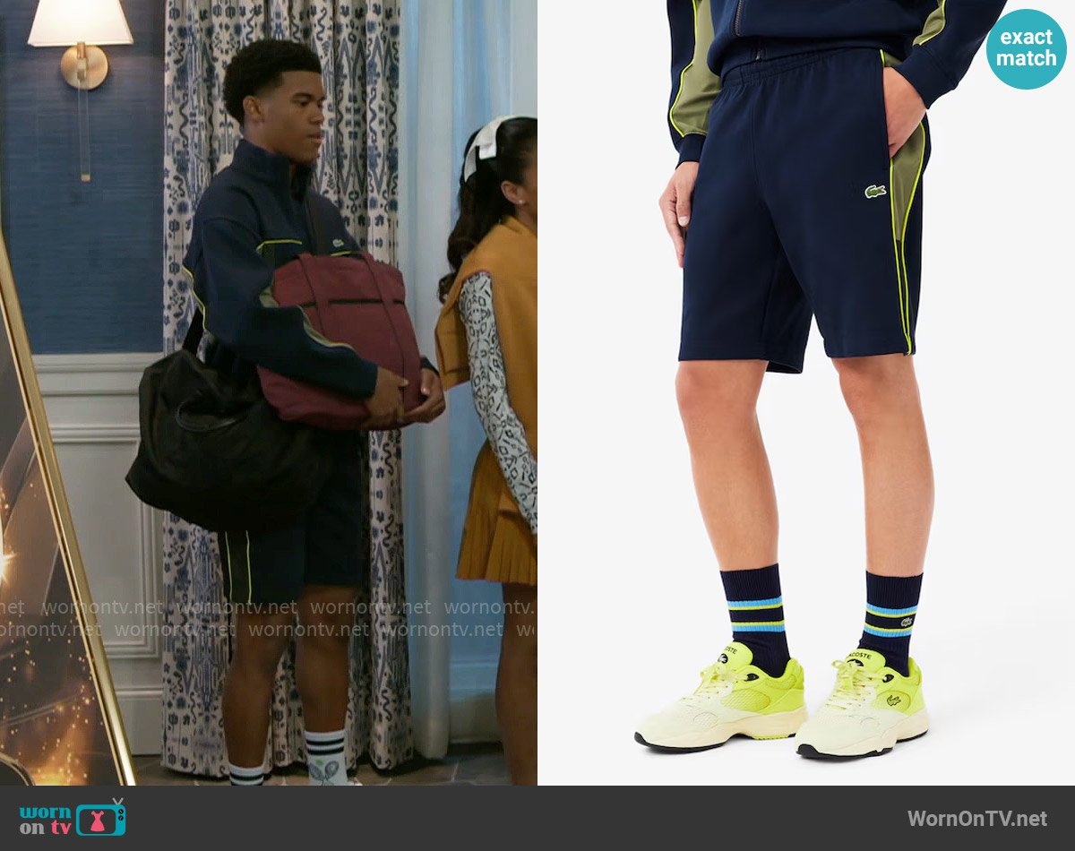 Lacoste Regular Fit Piqué Shorts worn by Tyrell Richardson (Jaden Lucas Miller) on Beyond the Gates