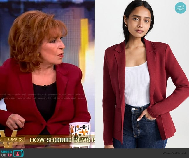 L'Agence Lacey Knit Blazer worn by Joy Behar on The View