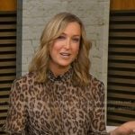 Lara’s leopard tie waist blouse on Good Morning America