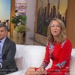 Lara's red slingback pumps on Good Morning America
