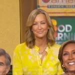 Lara’s yellow floral blouse on Good Morning America