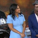 Laura’s blue collared short sleeve dress on Today