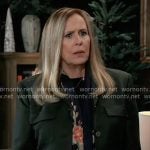 Laura’s dark green jacket on General Hospital