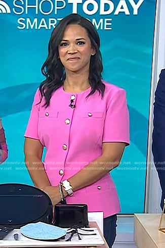 Laura's pink short sleeve jacket on Today