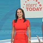 Laura’s red buckle detail mini dress on Today