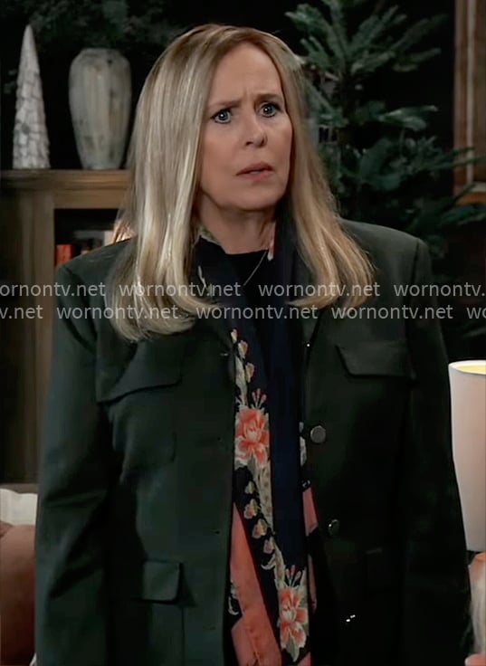 Laura's dark green jacket on General Hospital