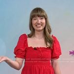 Lauren Phillips’s red smocked dress on Today